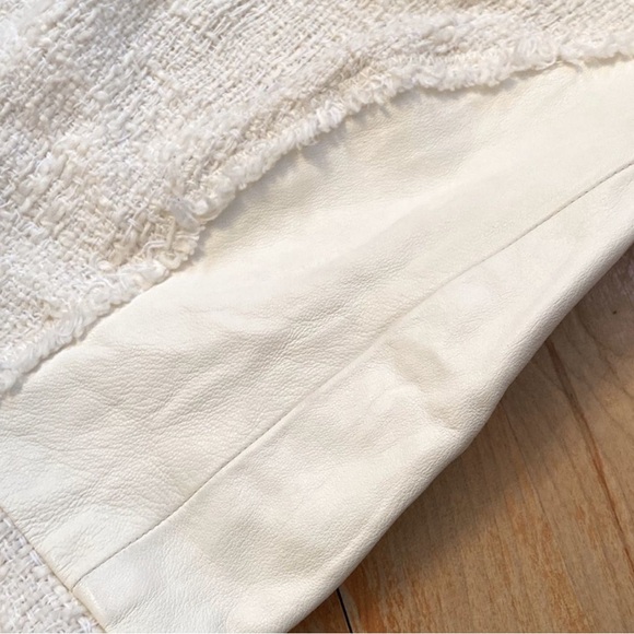 Rebecca Taylor Tweed & Lamb’s Leather Peplum Top - Picture 10 of 10